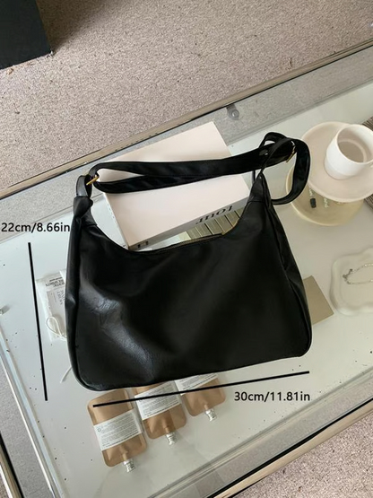 Damen einfarbige Schultertasche