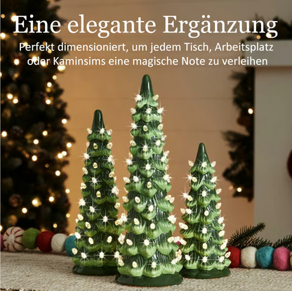 Retro handbemalte Tisch-Weihnachtsbäume