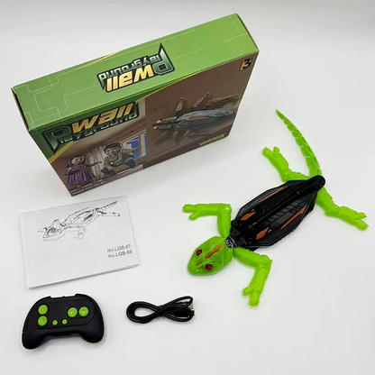 Ferngesteuertes Gecko-Spielzeug zum Wandklettern mit LED-Augen