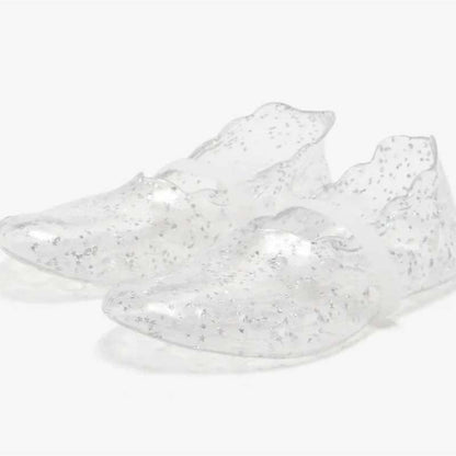 Silver Stars – Transparente Glitzerschuhe